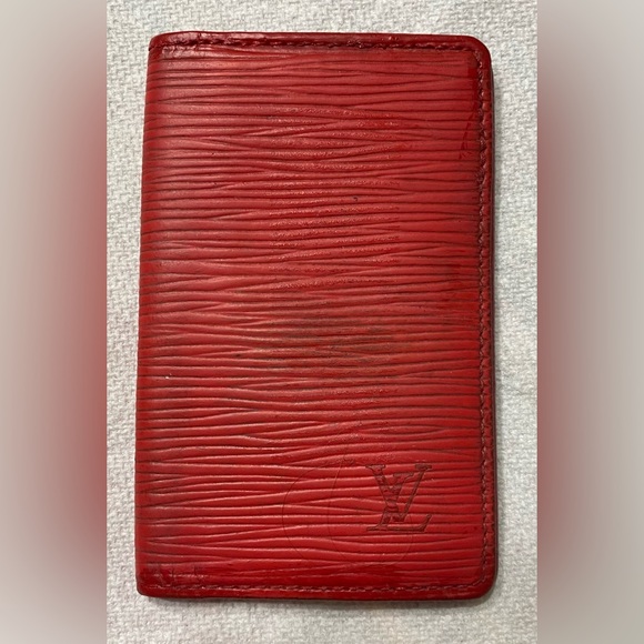 Louis Vuitton Handbags - Louis Vuitton Epi Leather Red Card Holder Wallet. @4.5”x2.5”